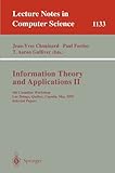 Information Theory And Applications Ii: 4Th Canadian Workshop, Lac Delage, Quebec, Canada, May 28 - 30, 1995, Selected Papers (Lecture Notes In Computer Science)